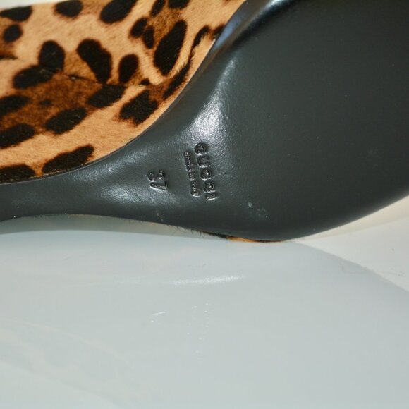 NIB GUCCI PONY HAIR WEDGE PUMPS - Picture 9 of 10